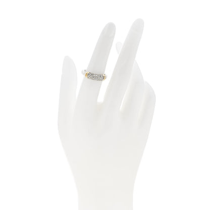 David Yurman Sterling Silver 18K Yellow Gold Diamond 6mm Metro Cable Ring 51 5.75 2 of 4