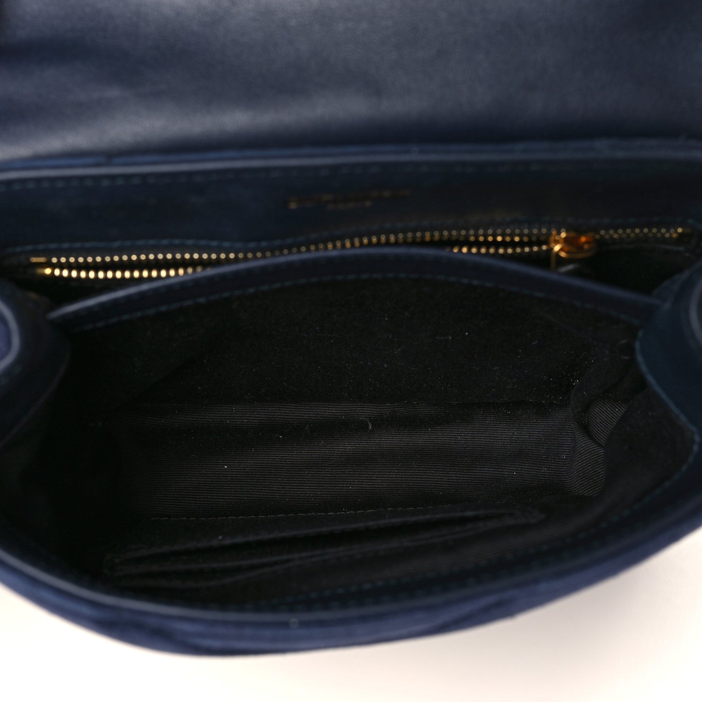 Suede Y Quilted Monogram Toy Loulou Crossbody Bag Navy