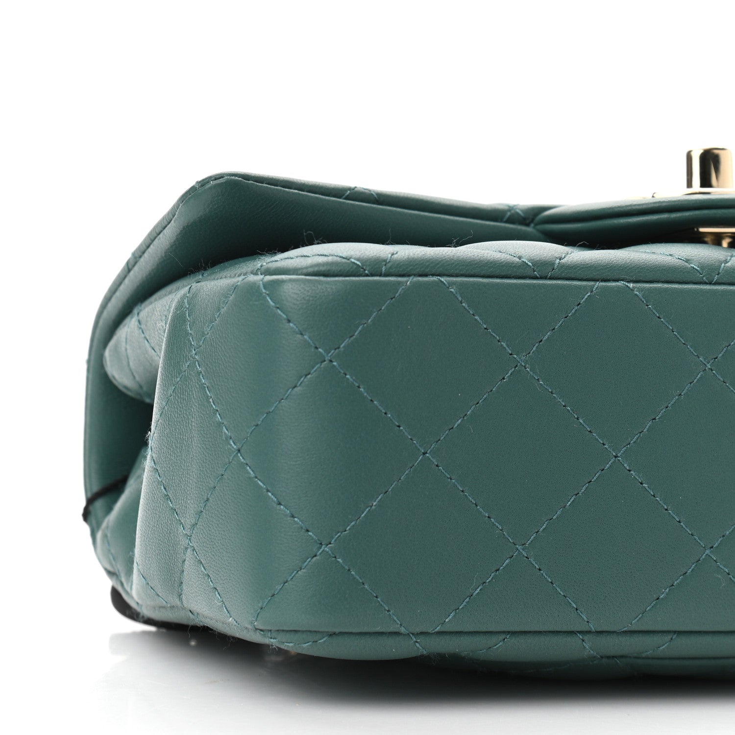 Chanel Lambskin Quilted Mini Rectangular Flap Green 8 of 9