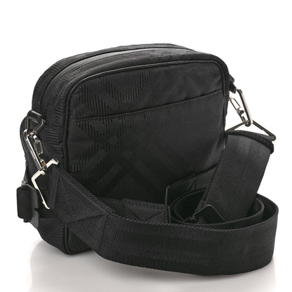Burberry Nylon Jacquard Pocket Crossbody Bag Black Black 3 of 10