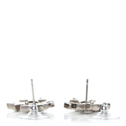 Chanel Crystal CC Star Earrings Silver 3 of 4