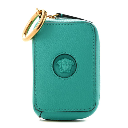 Versace Calfskin Medusa Coin Pouch Blue 1 of 7
