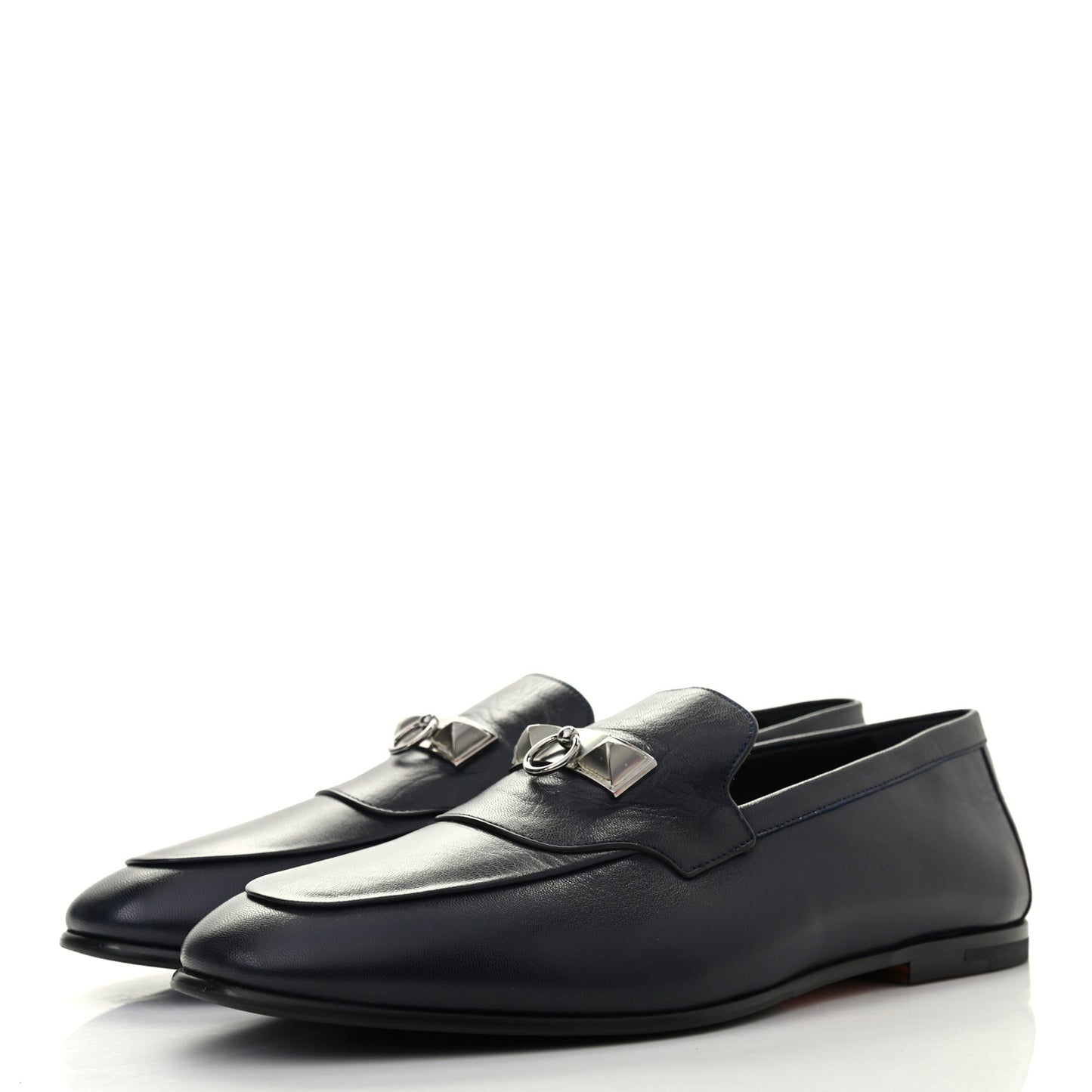 Goatskin Mens Blaise Loafers 42 Marine