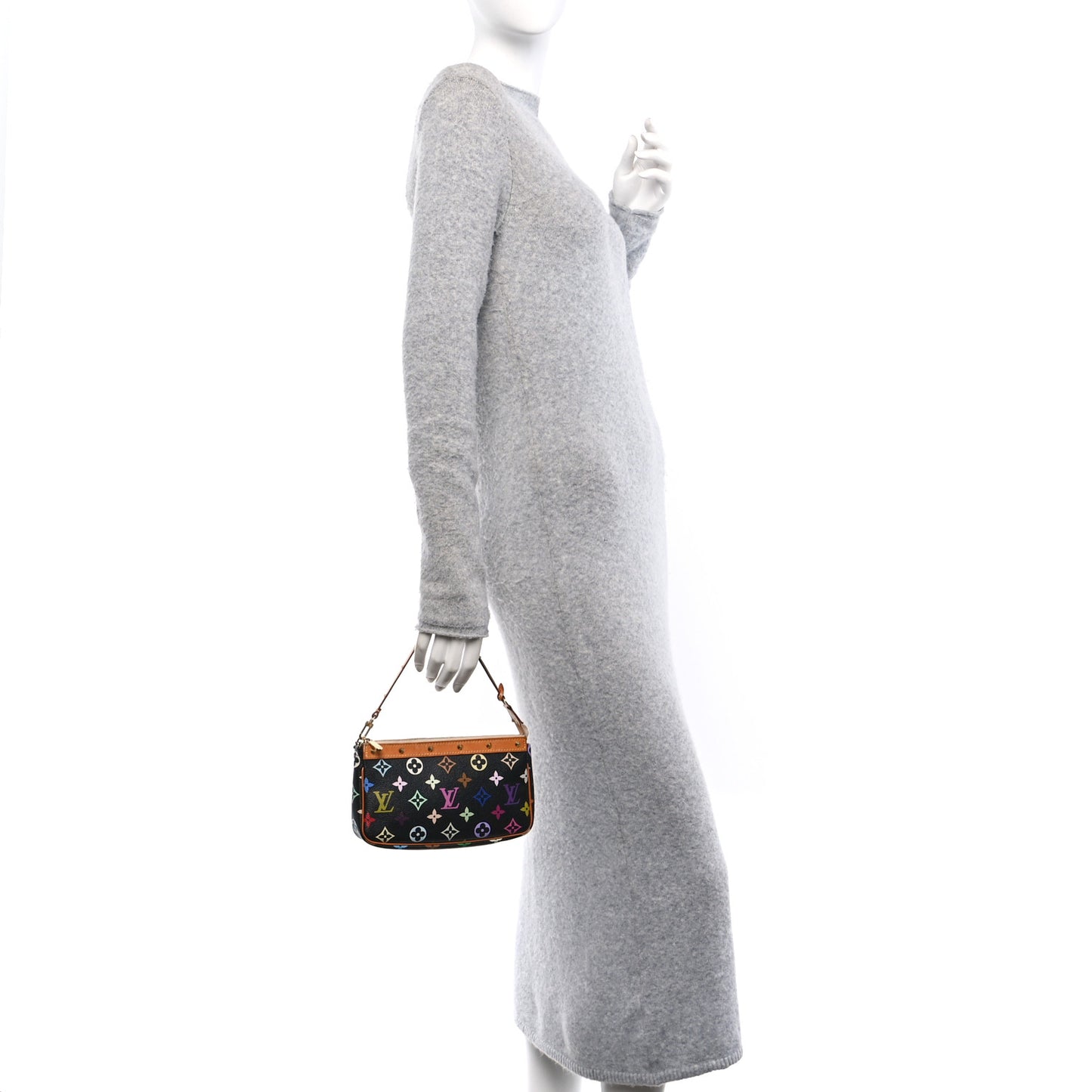 Monogram Multicolor Pochette Accessories Black