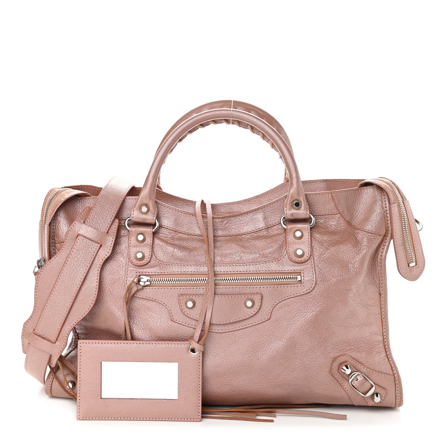 Balenciaga Pearlescent Goatskin Classic Palladium Hardware City Rose Rose Light 1 of 12