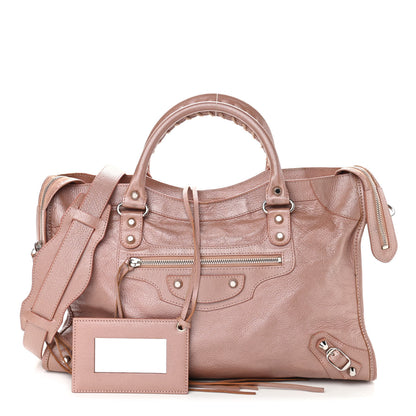 Balenciaga Pearlescent Goatskin Classic Palladium Hardware City Rose Rose Light 1 of 12