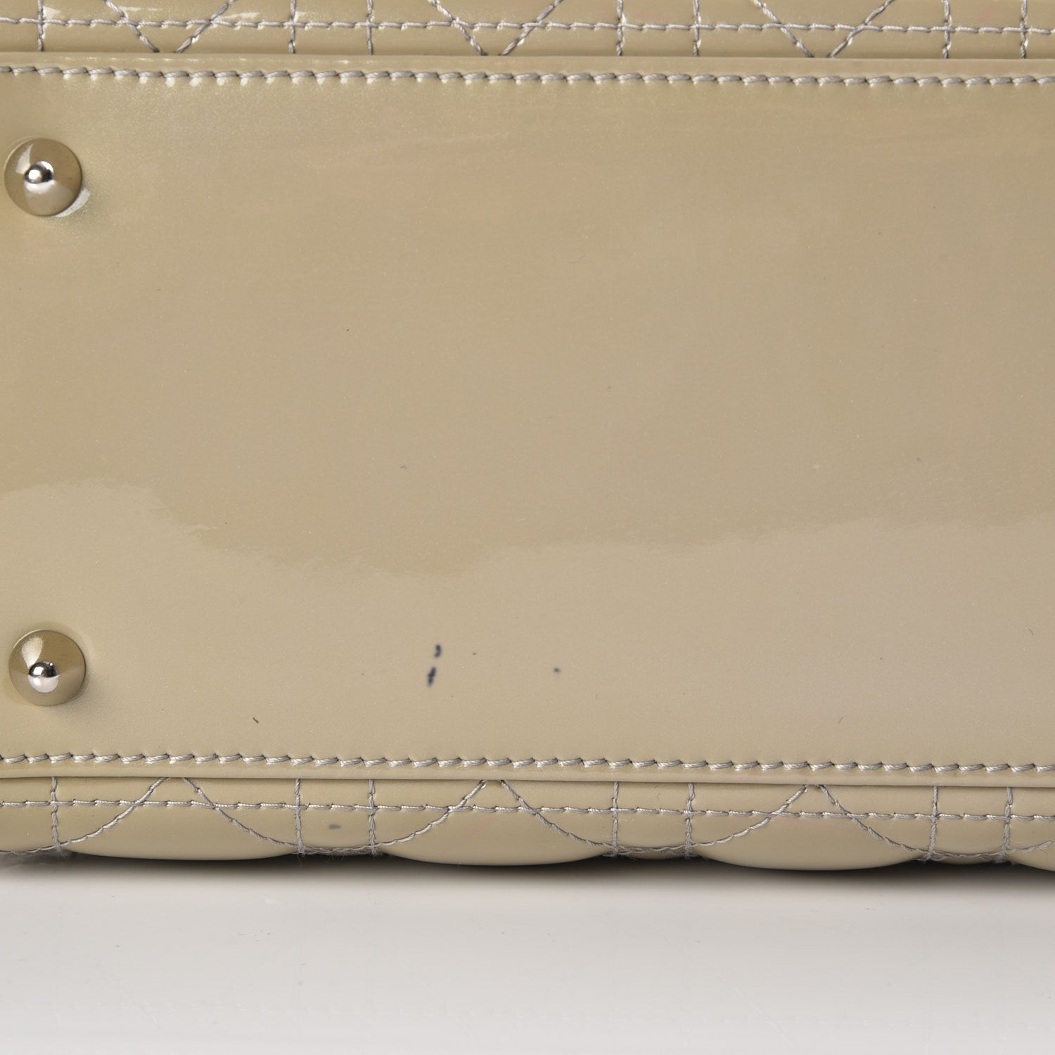 Christian Dior Patent Cannage Medium Lady Dior Beige 7 of 9