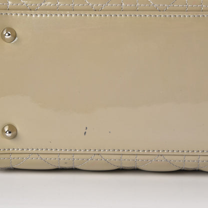 Christian Dior Patent Cannage Medium Lady Dior Beige 7 of 9