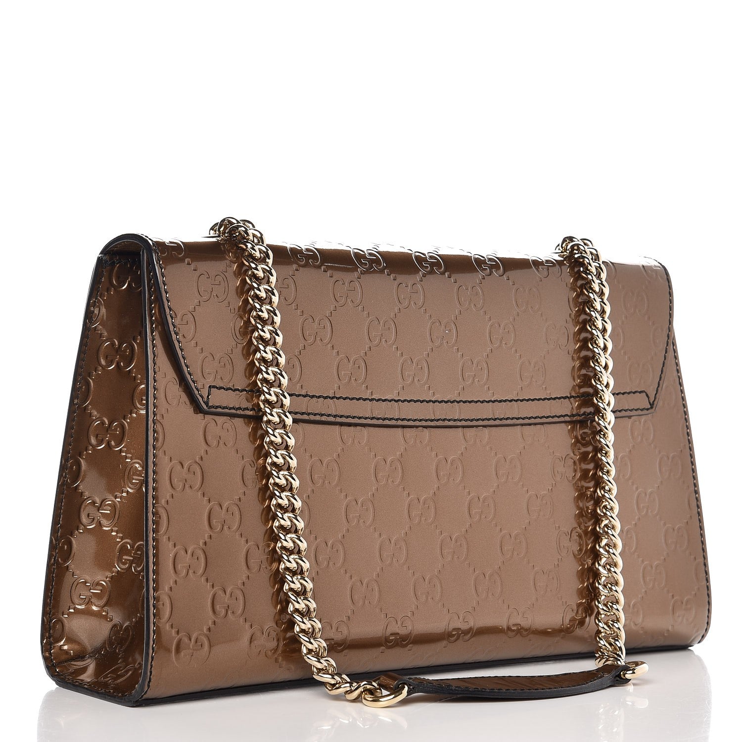 Gucci Shine Guccissima Medium Emily Chain Shoulder Bag Acero 3 of 9