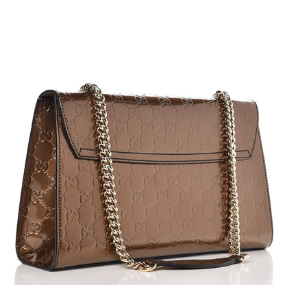 Gucci Shine Guccissima Medium Emily Chain Shoulder Bag Acero 3 of 9
