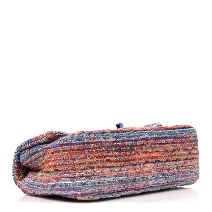Chanel Tweed Quilted Mini Rectangular Flap Blue Pink Orange 4 of 11