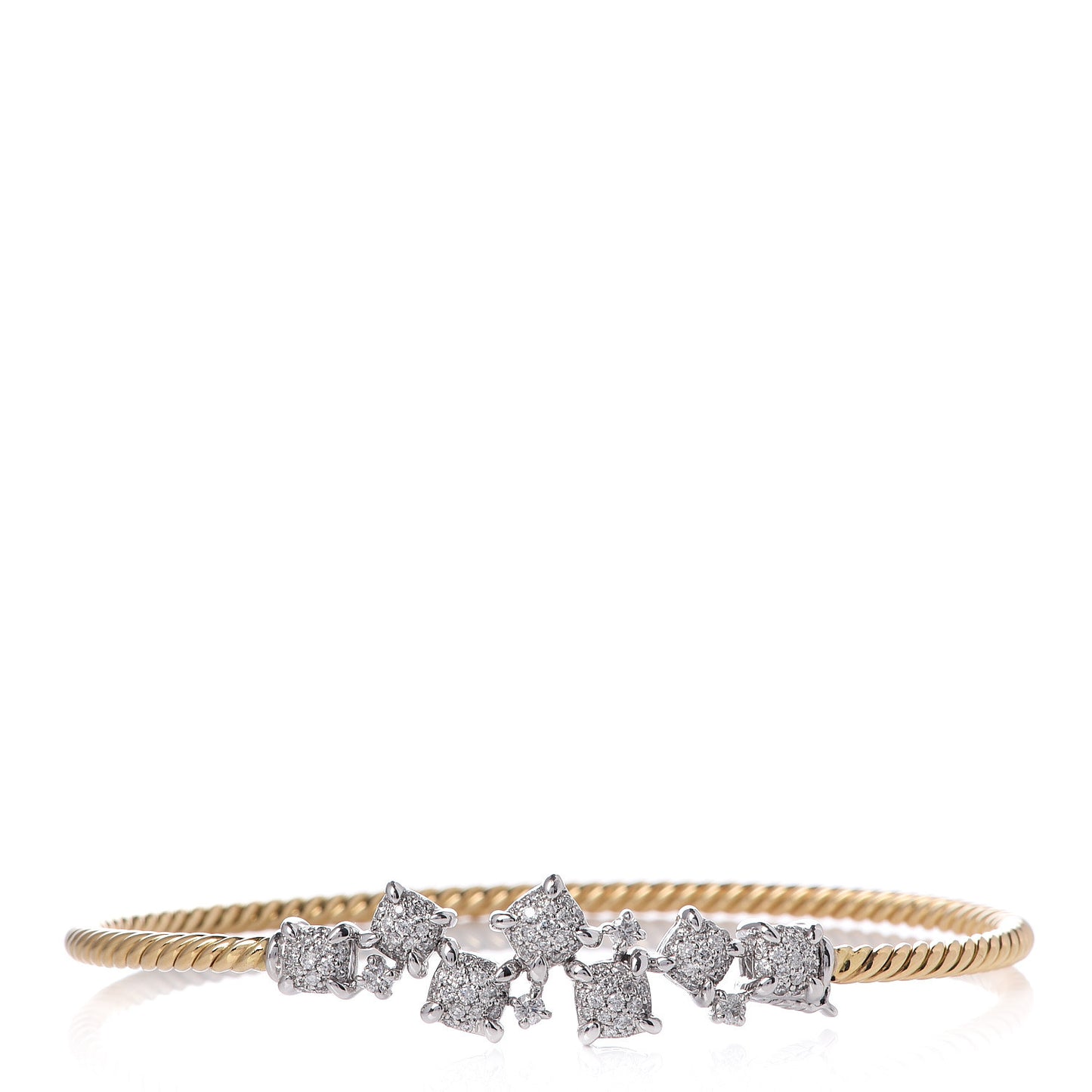 18K Yellow White Gold Diamond Precious Chatelaine Bracelet