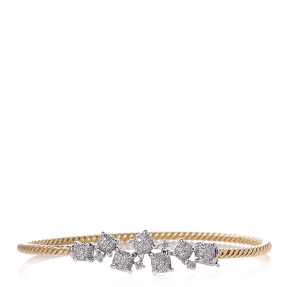 David Yurman 18K Yellow White Gold Diamond Precious Chatelaine Bracelet 1 of 7