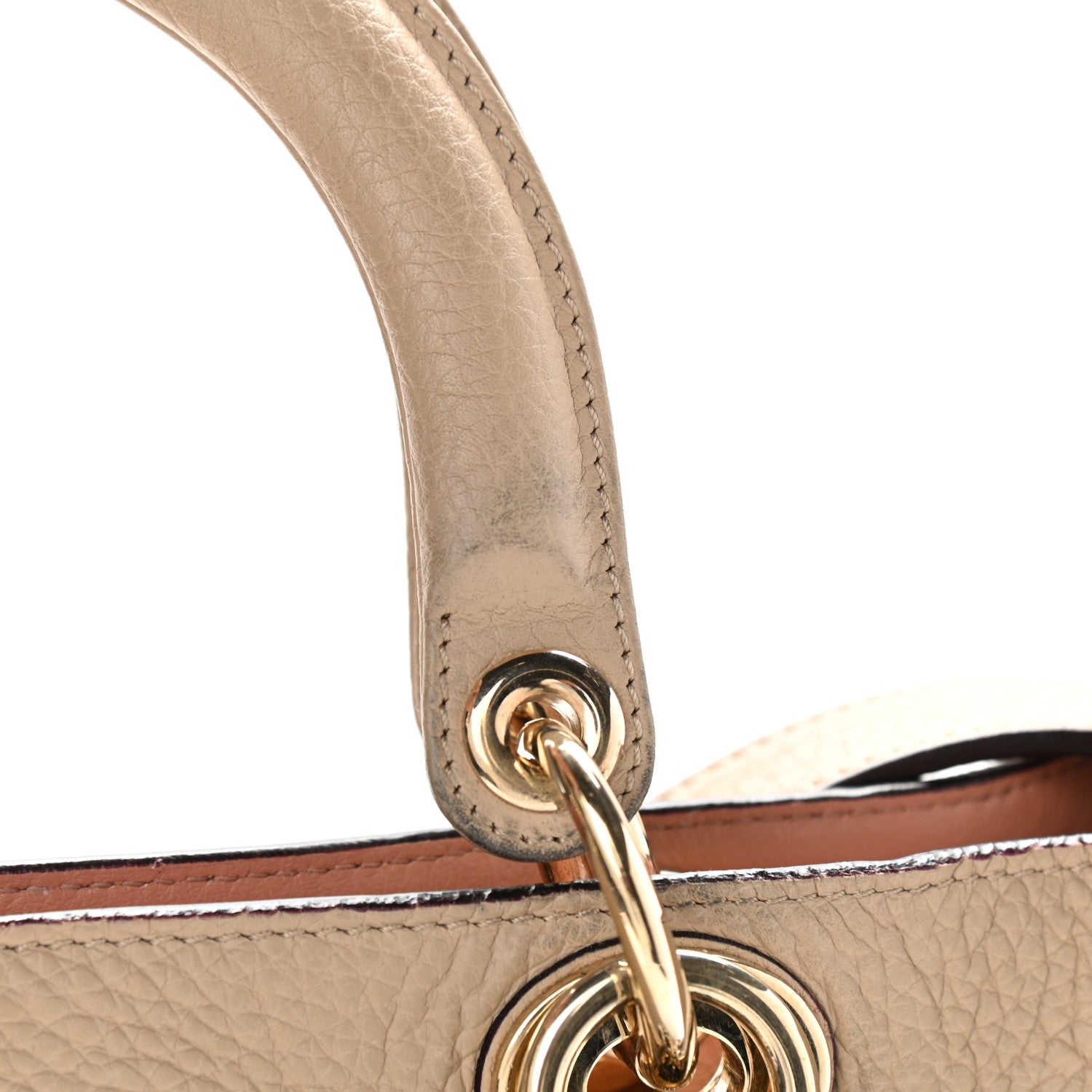 Christian Dior Bullcalf Large Diorissimo Tote Beige Petale 18 of 28