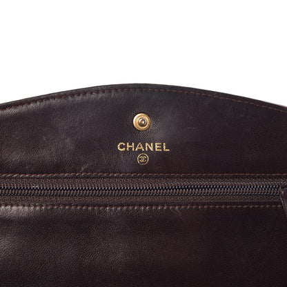Chanel Caviar Timeless CC Wallet On Chain WOC Burgundy 6 of 14