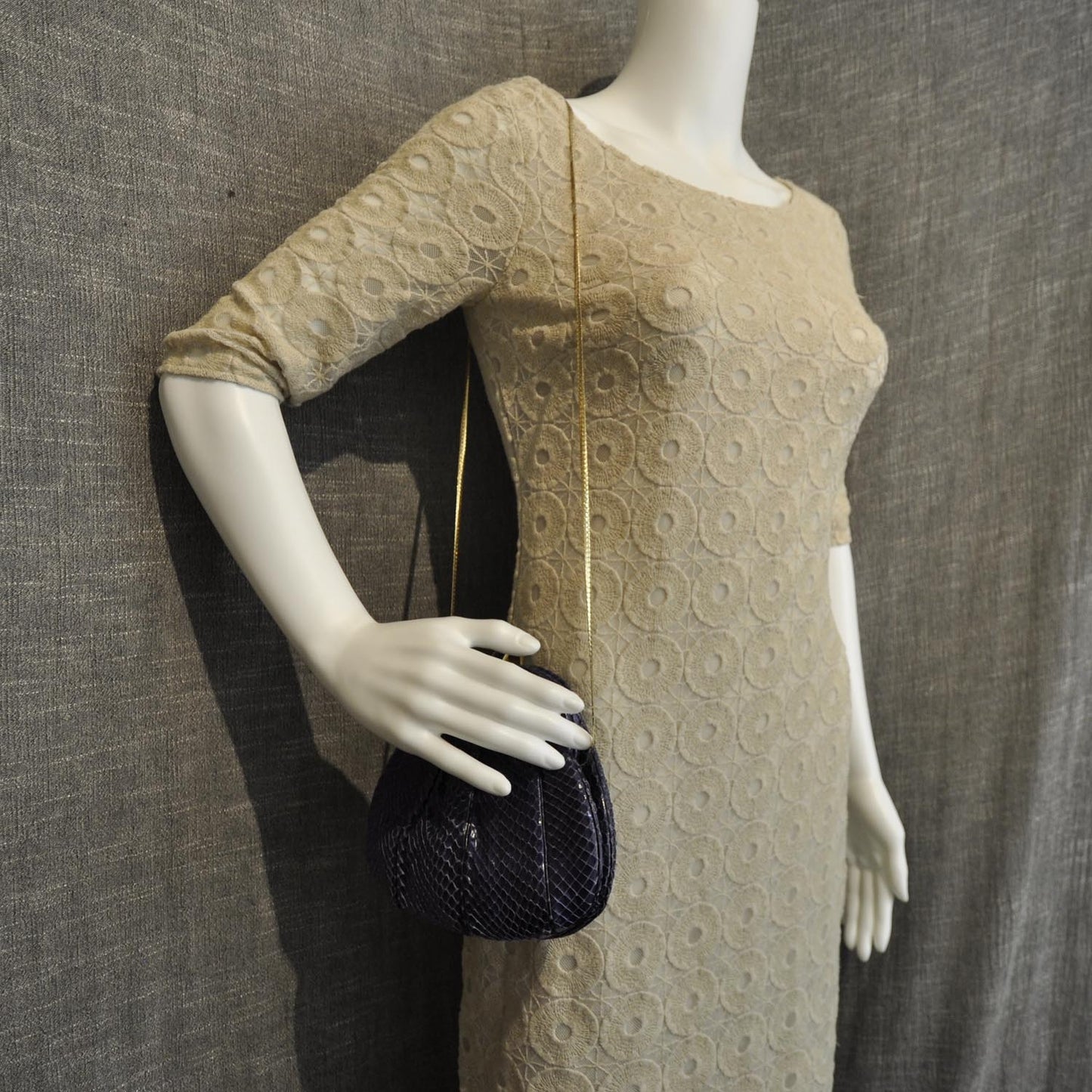 Snakeskin Evening Bag Purple