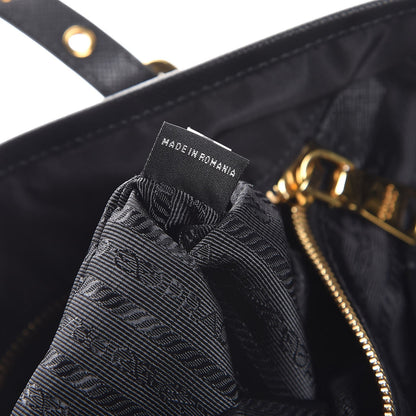 Prada Tessuto Nylon Saffiano Tote Black 7 of 8