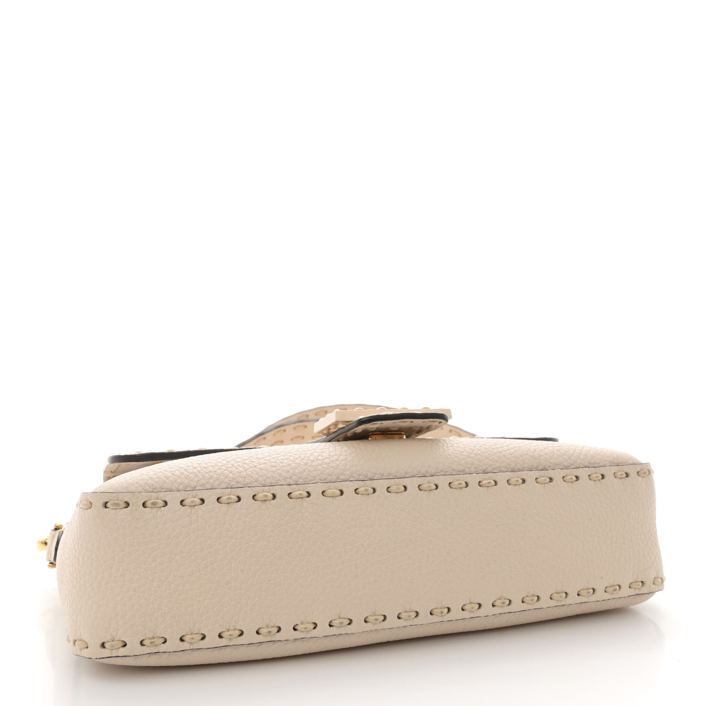 Embroidered Camelia Baguette Latte
