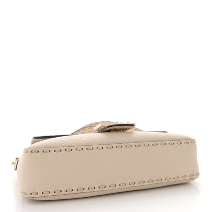 Fendi Embroidered Camelia Baguette Latte 4 of 15