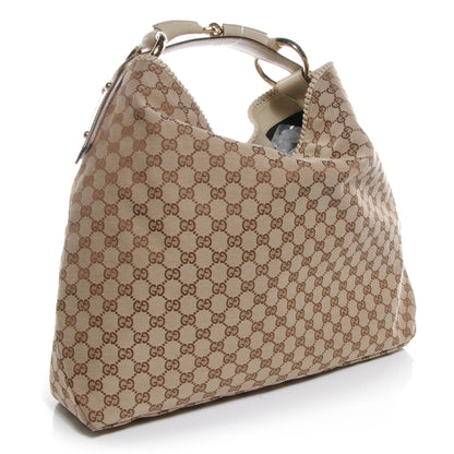Gucci Monogram Large Horsebit Chain Hobo Off White 3 of 7