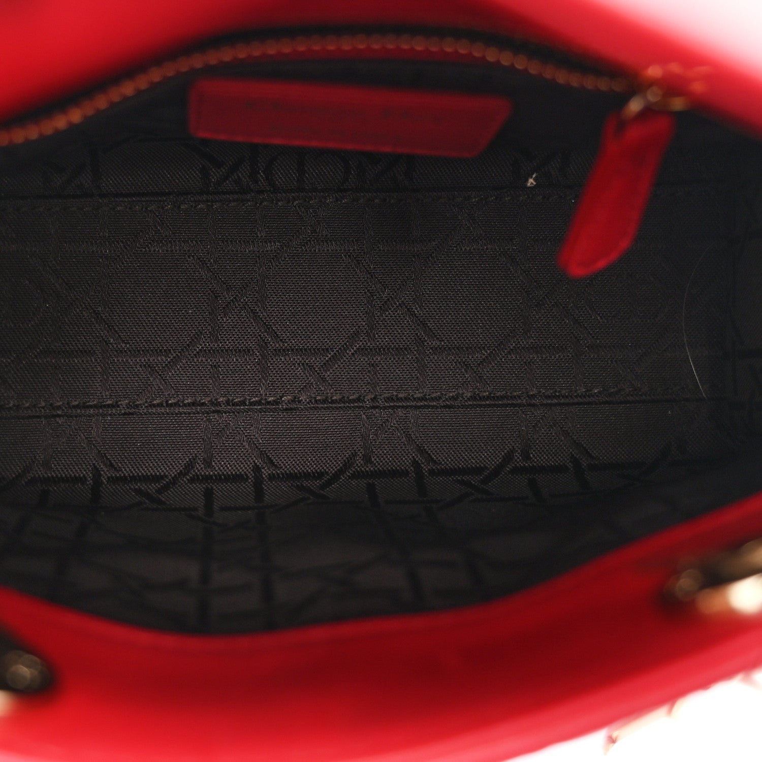 Christian Dior Lambskin Cannage Mini Lady Dior Red 5 of 10