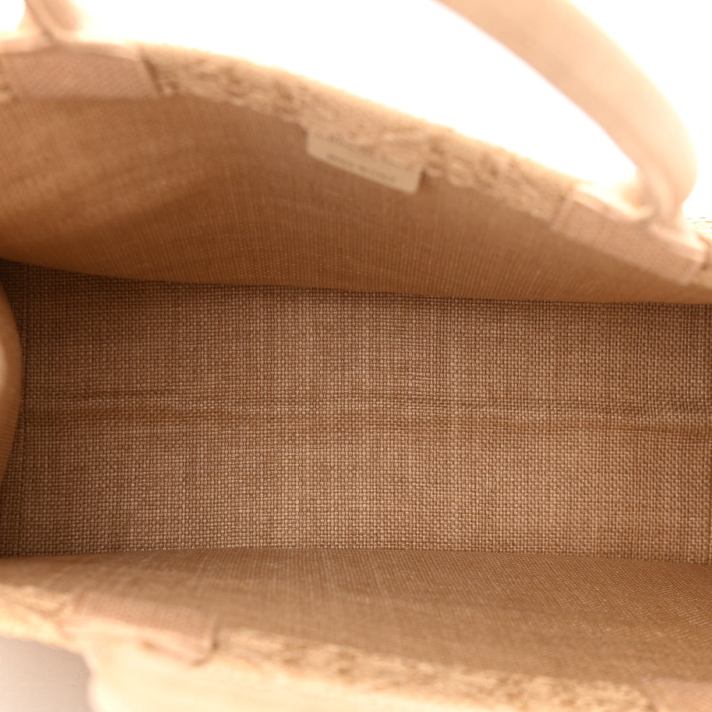 Raffia Cannage Medium Book Tote Natural