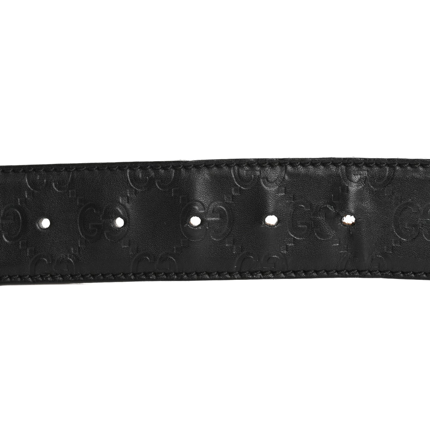 Guccissima Signature Interlocking G Belt 100 40 Black