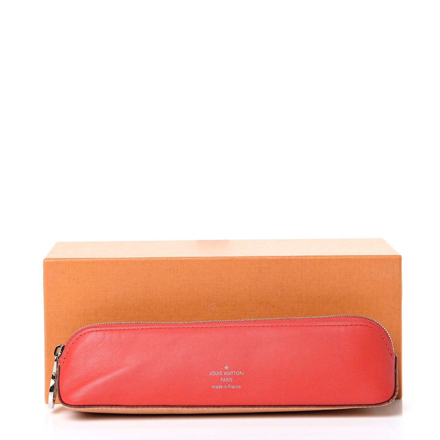 Monogram Elizabeth Pencil Pouch Red