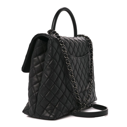 Chanel Caviar Quilted Large Coco Handle Flap Black 3 of 10