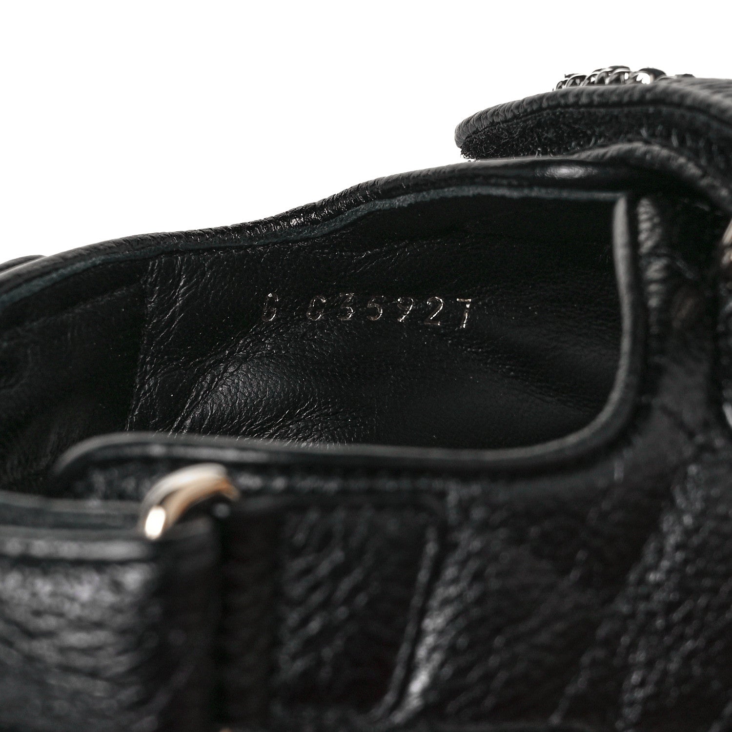 Chanel Grained Calfskin Velcro Dad Sandals 36.5 Black 7 of 9