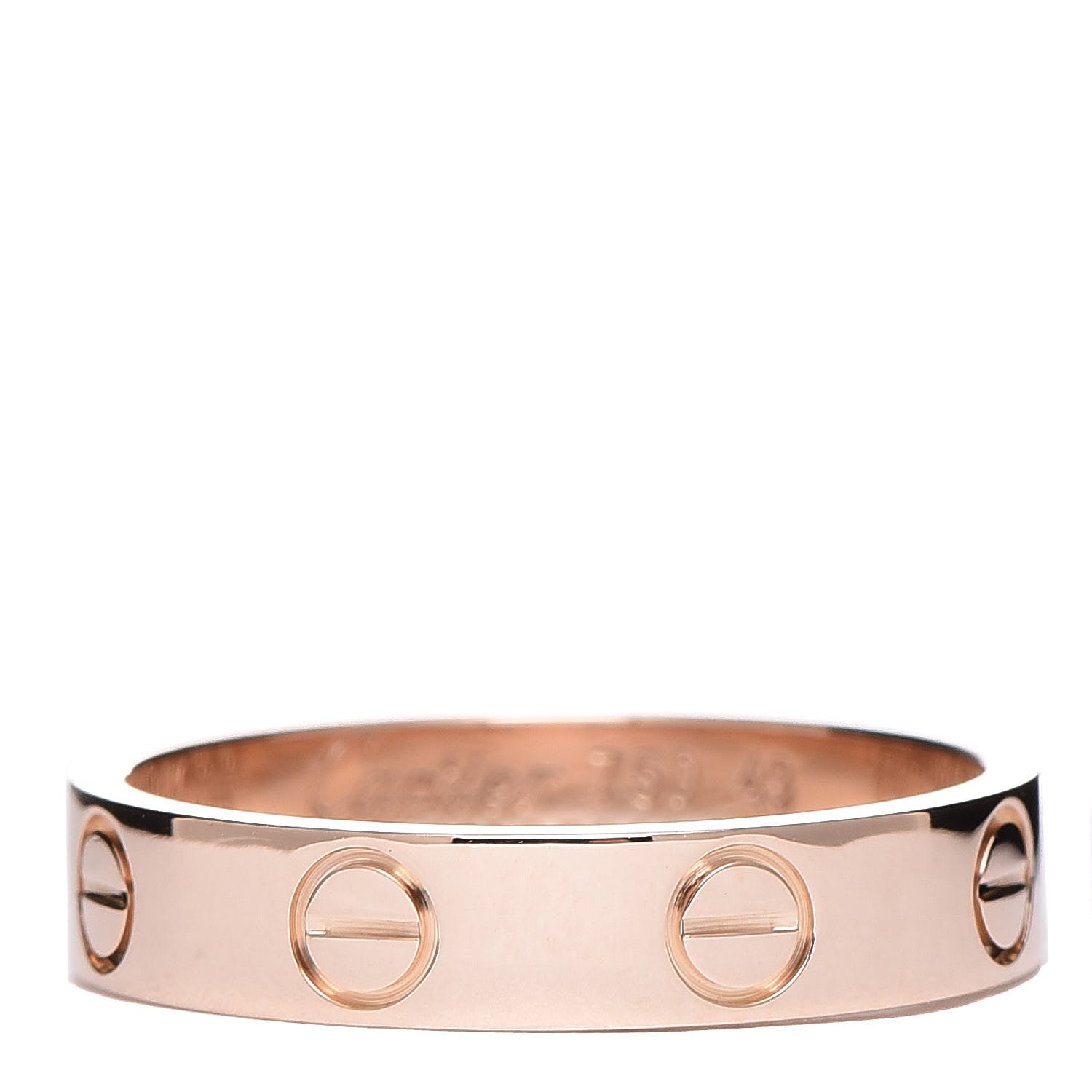 Cartier 18K Pink Gold 3.5mm LOVE Wedding Band Ring 49 4.75 1 of 5