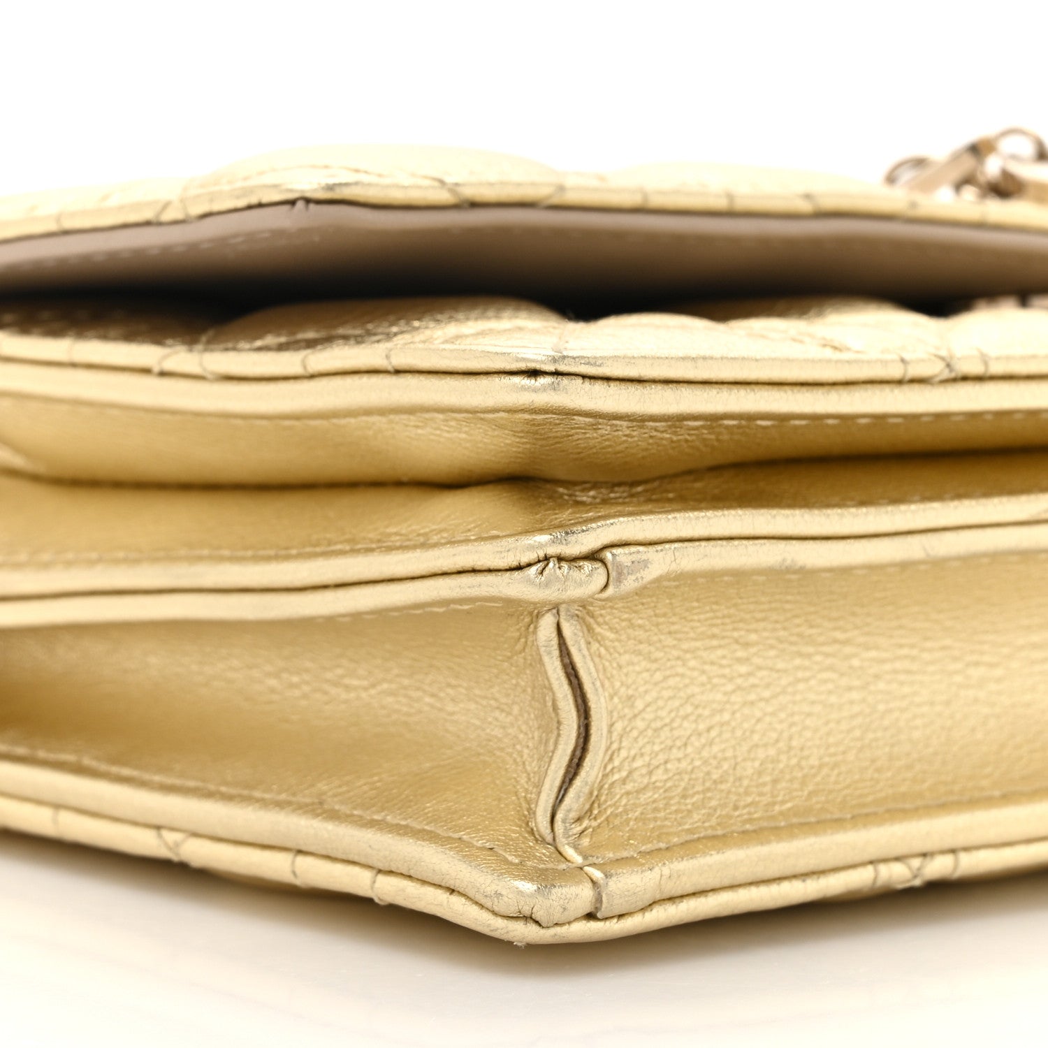 Christian Dior Metallic Lambskin Cannage Mini My Dior Bag Gold 11 of 13