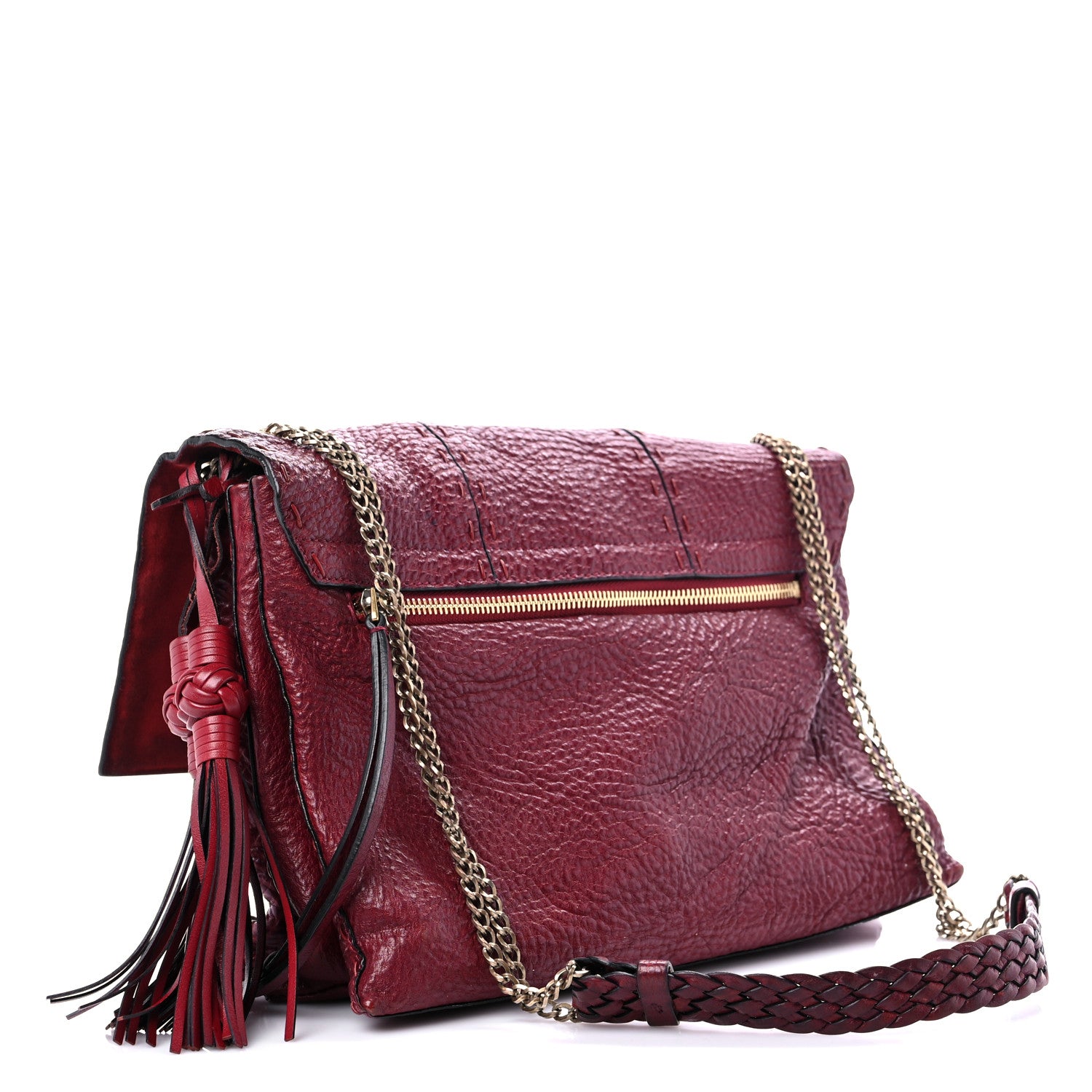 Lanvin Medium Sugar Flap Shoulder Bag Burgundy 2 of 15