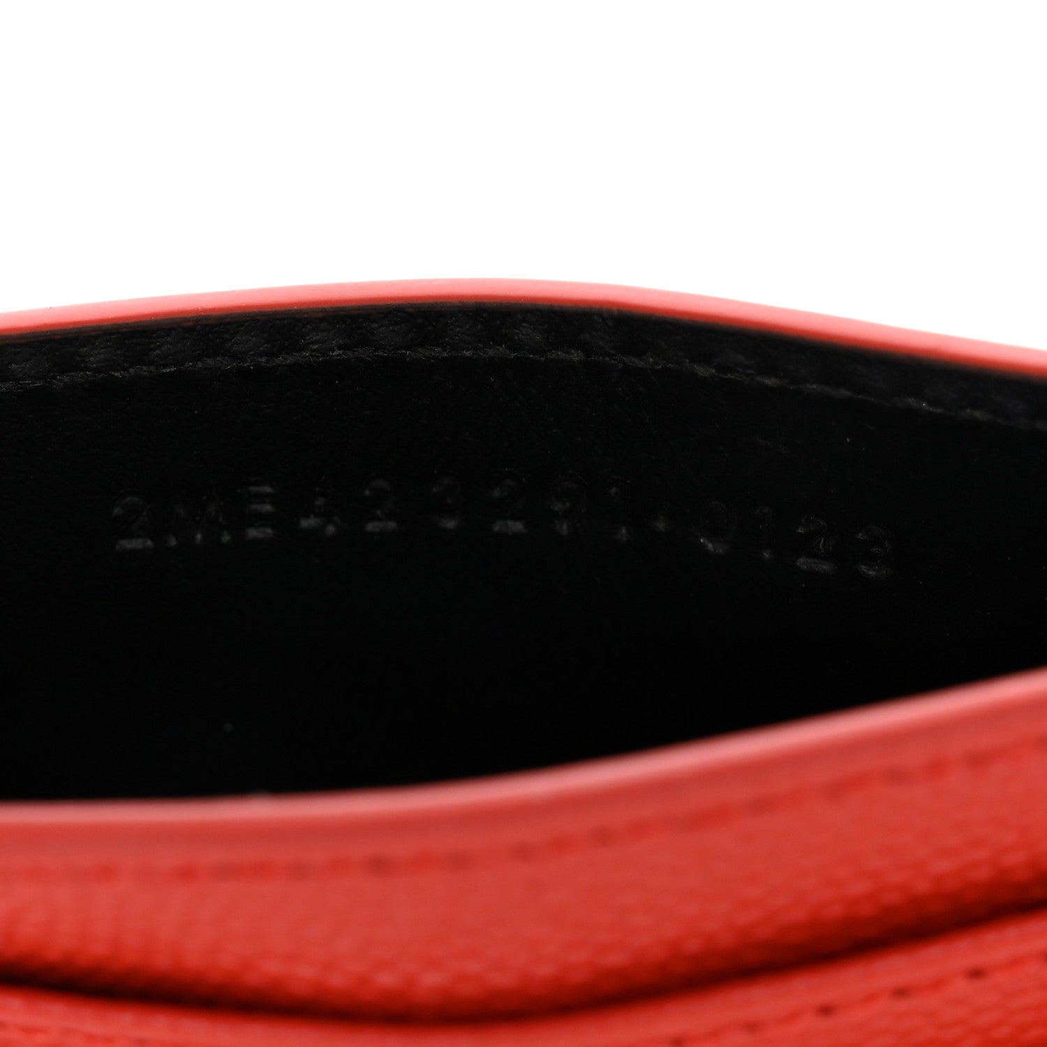Saint Laurent Grain De Poudre Matelasse Chevron Monogram Credit Card Case Deep Mandarin 7 of 7