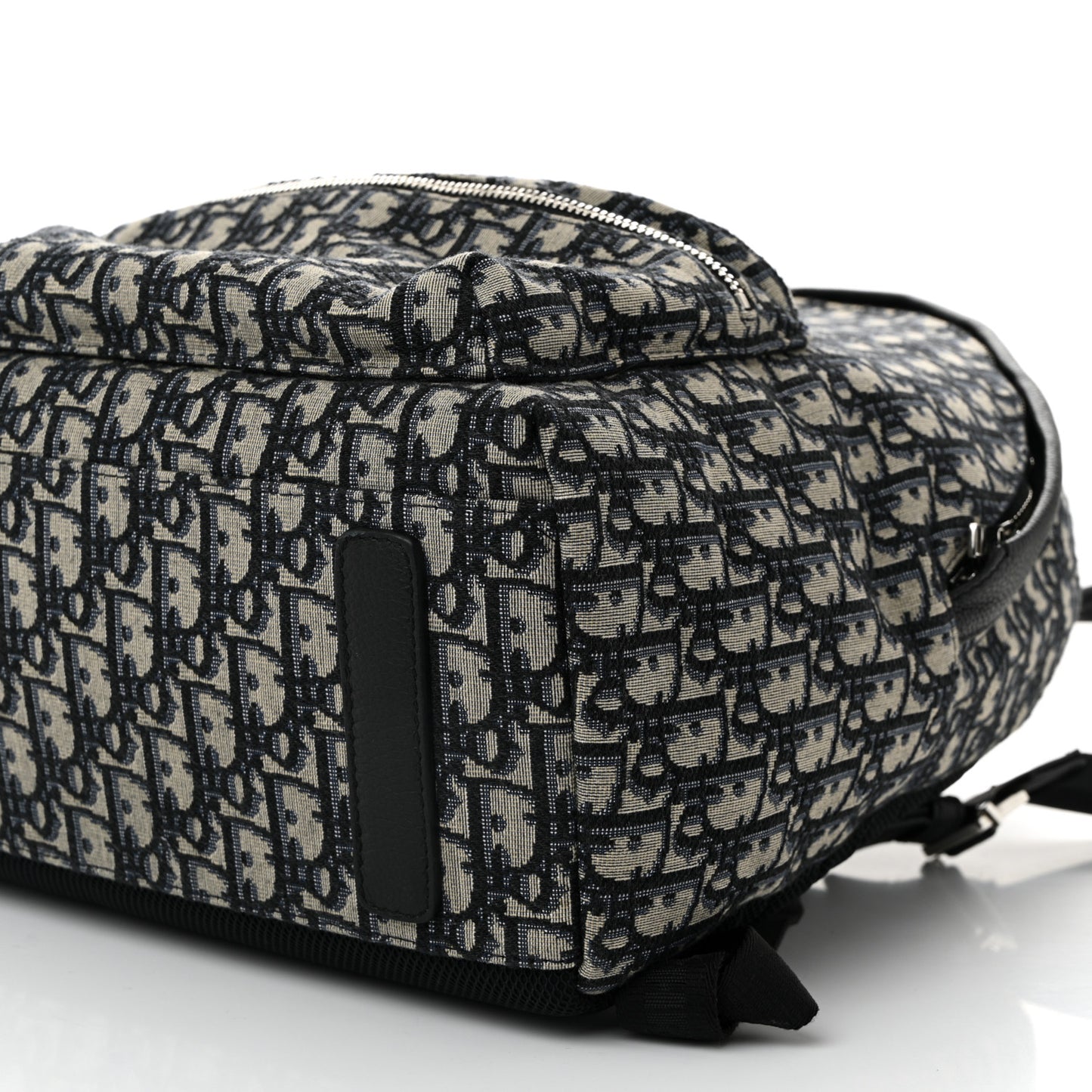 Oblique Calfskin Rider Backpack Beige Black