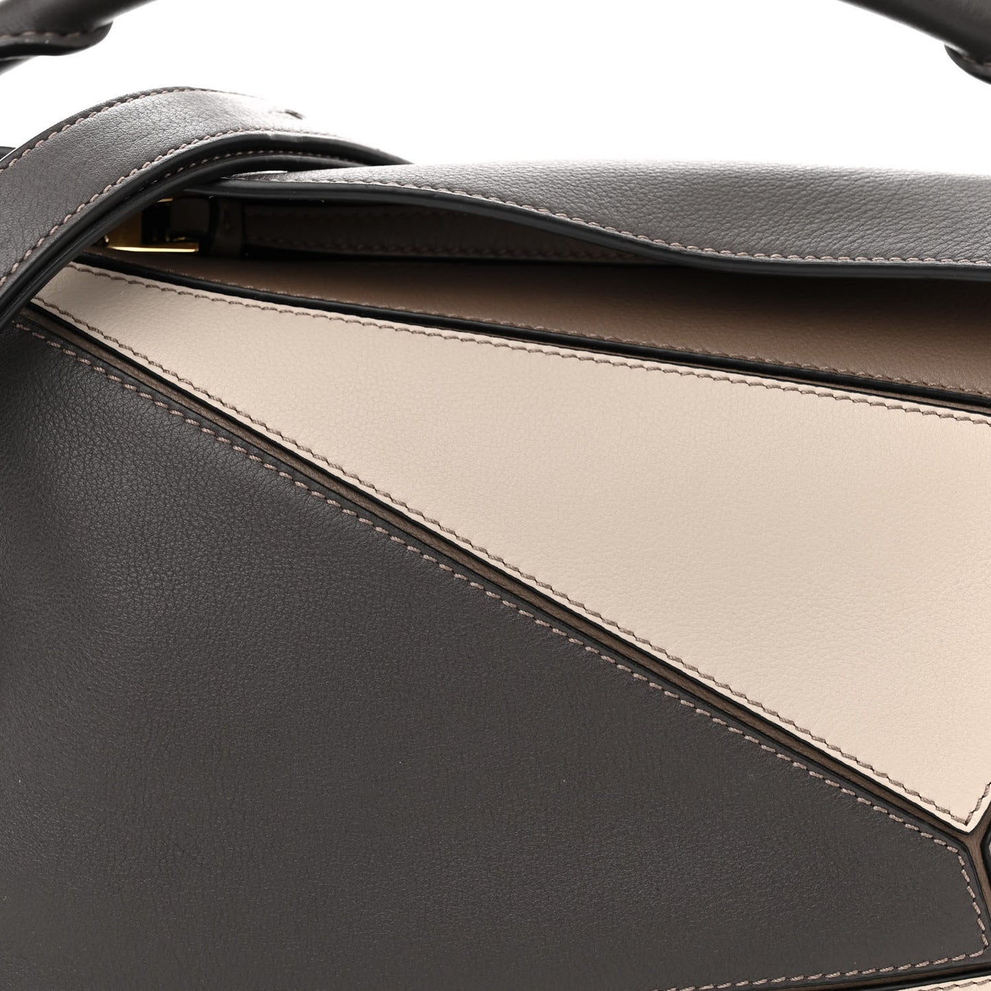 Calfskin Small Puzzle Bag Brown Dark Taupe
