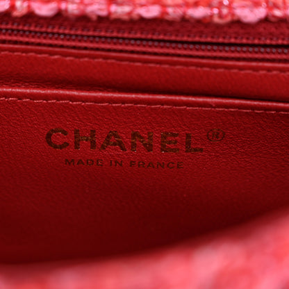 Chanel Tweed Quilted Mini 2.55 Reissue Flap Red Ecru Black 6 of 11