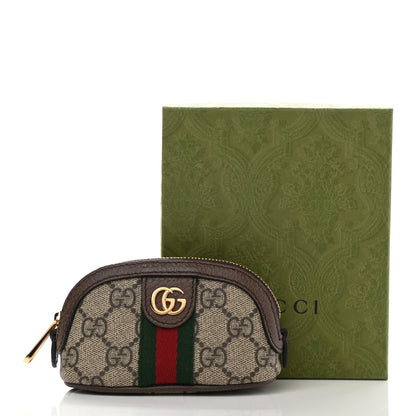 Gucci GG Supreme Monogram Web Ophidia Dome Key Pouch Beige New Acero 8 of 8