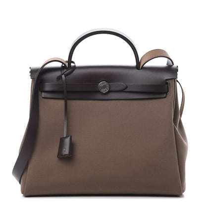 Hermes Vache Hunter Toile Herbag Zip 31 PM Etoupe Ebene 3 of 13
