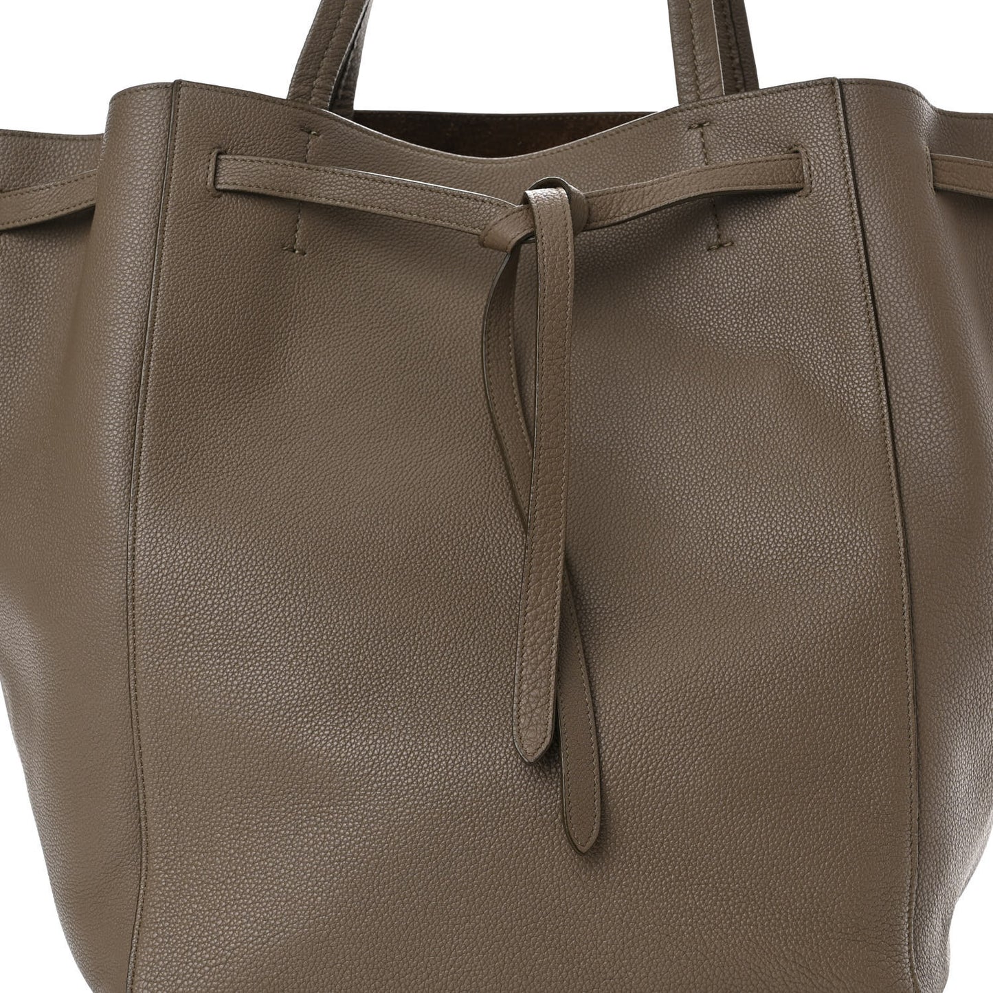 Soft Grained Calfskin Medium Belt Cabas Phantom Taupe
