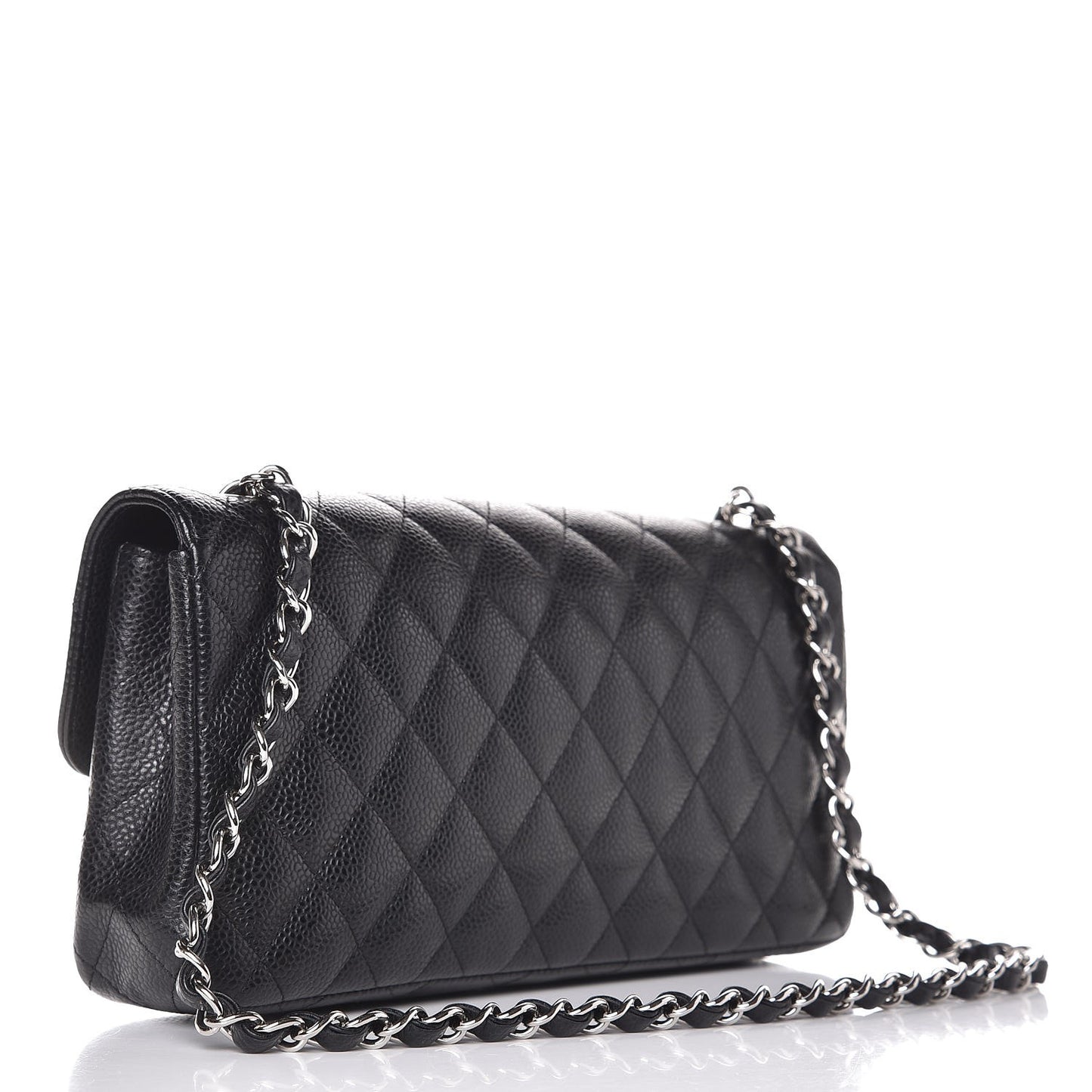 Caviar Quilted East West Flap Black