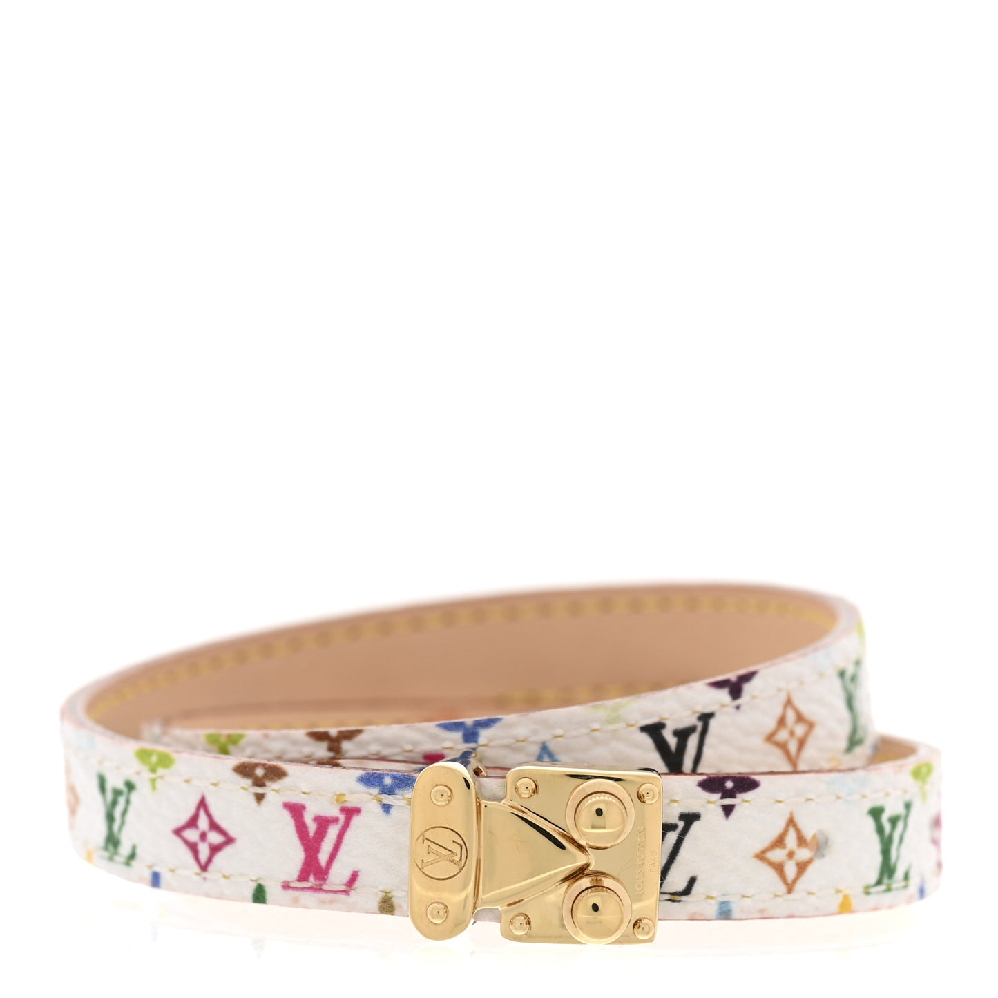 LV X TM Monogram Multicolor LV Signature Bracelet 17 White