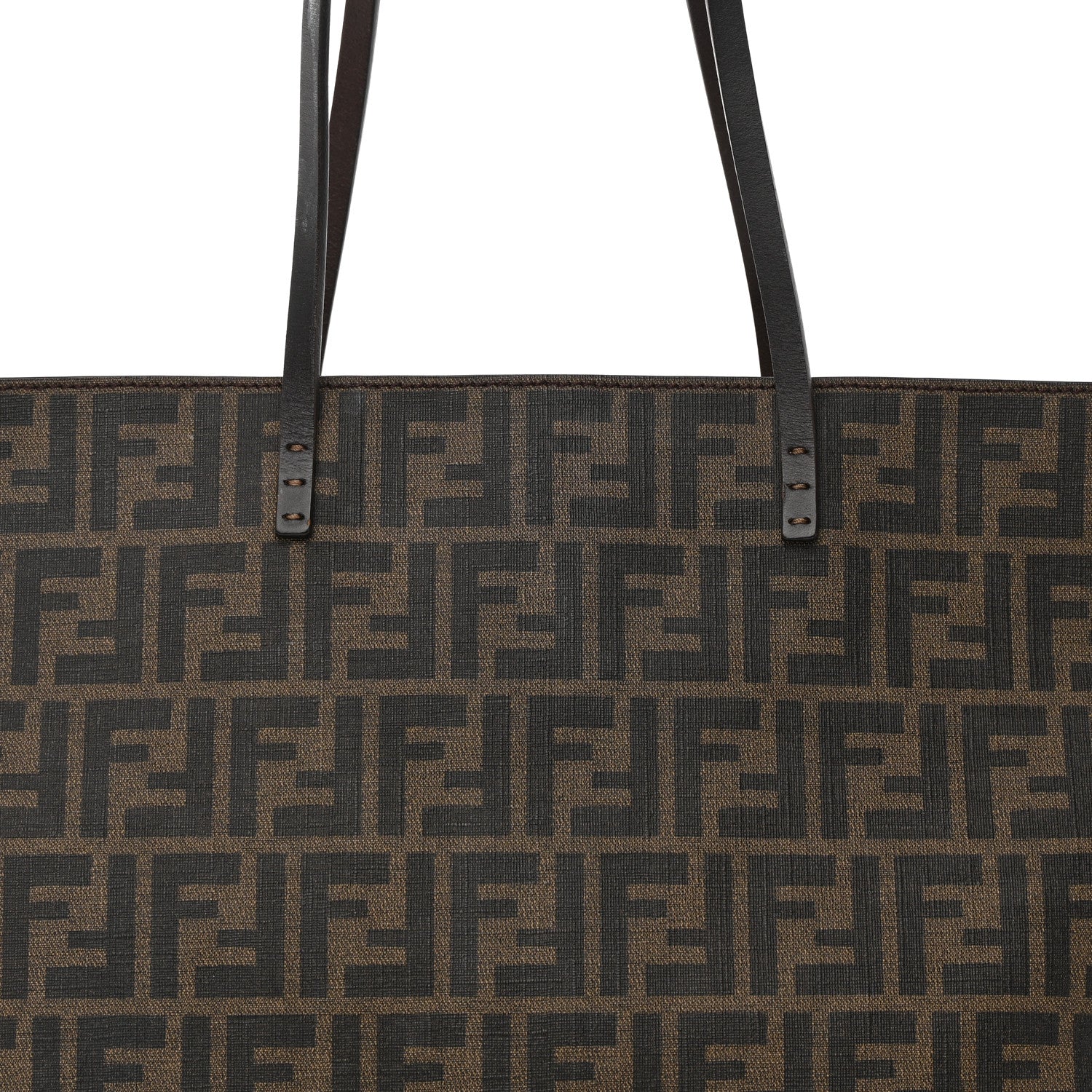 Fendi Zucca Spalmati Medium Roll Tote Tobacco Moro 8 of 14