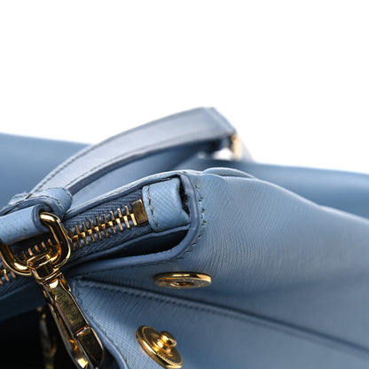 Prada Saffiano Medium Galleria Double Zip Tote Aviazione 11 of 14