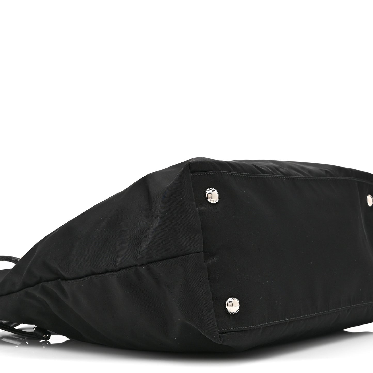 Tessuto Nylon Saffiano Shopping Tote Black