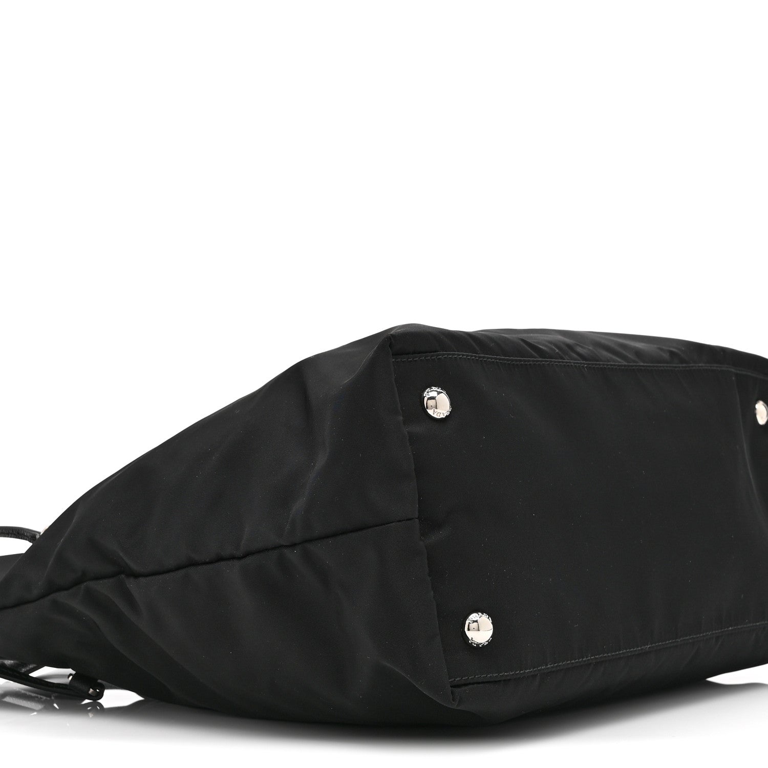 Prada Tessuto Nylon Saffiano Shopping Tote Black 9 of 10