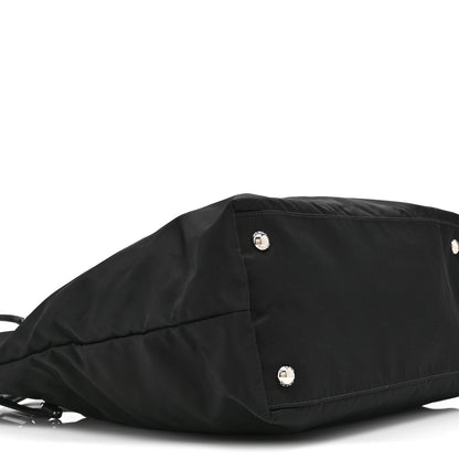 Prada Tessuto Nylon Saffiano Shopping Tote Black 9 of 10