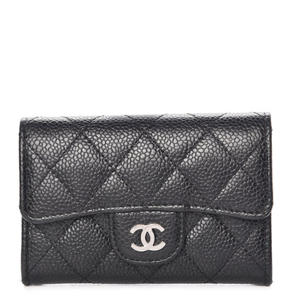 Chanel Caviar Quilted Flap Card Holder Black 1 of 9