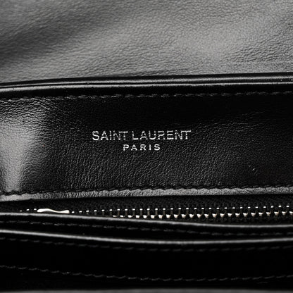 Saint Laurent Calfskin Y Quilted Studded Monogram Toy Loulou Crossbody Bag Black 6 of 10