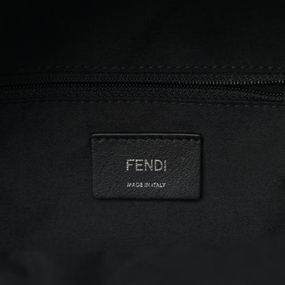 Fendi Nylon Vitello Dolce Goat Fox Fur Crocodile Monster Eyes Mini Backpack Black Sunflower 5 of 9
